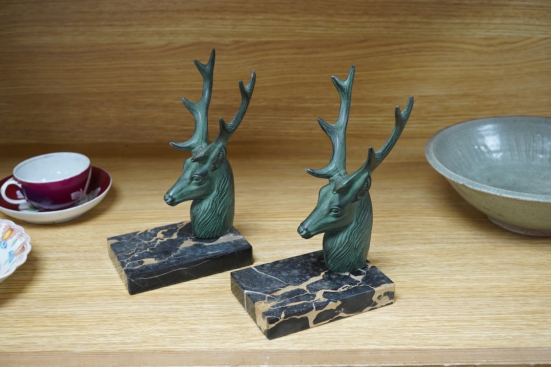 A Beswick model of an elephant and a Staffordshire jug, c.1840, largest 34cm wide